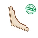 DXF, SVG files for laser Decorative Rustic Corbel, Home Decor, Vector project, Glowforge, Material thickness 1/8 inch (3.2 mm)