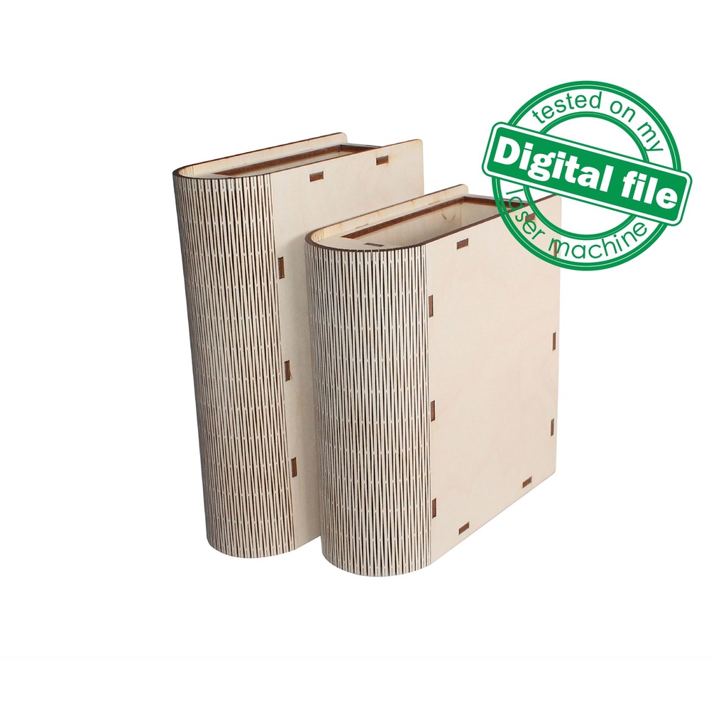 DXF, SVG files for laser Desk organizer set, Pen Holder, TWO Different Sizes, Book boxes, Glowforge, Material thickness 3.2 mm