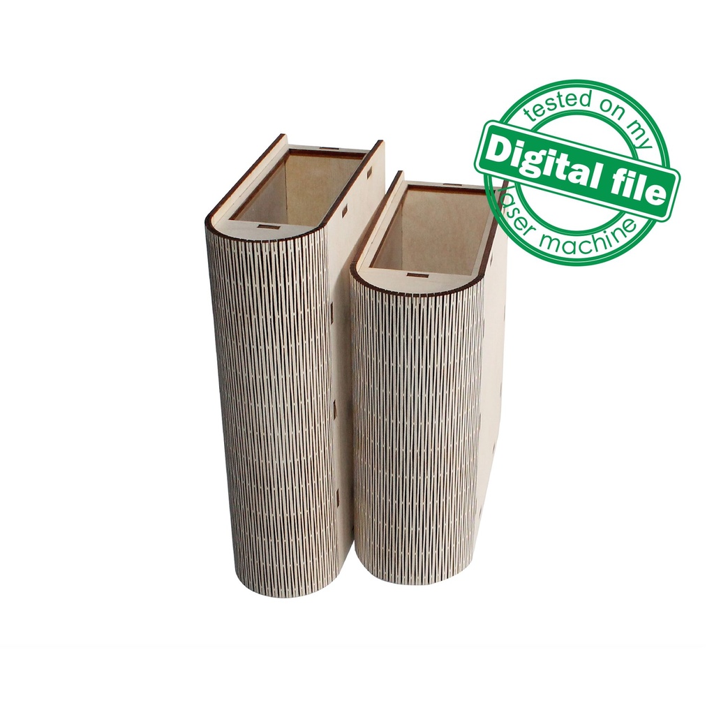 DXF, SVG files for laser Desk organizer set, Pen Holder, TWO Different Sizes, Book boxes, Glowforge, Material thickness 3.2 mm