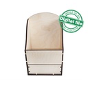 DXF, SVG files for laser Wooden Drawer box Desk Organiser, Home Office, svg Files, Glowforge, Two different material thickness 3.2 / 6.4 mm