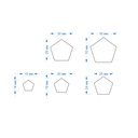 Pentagon, 5 Sizes, Digital STL File For 3D Printing, Polymer Clay Cutter, Earrings, Cookie, sharp, strong edge (copy)
