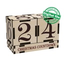 DXF, SVG file for laser Wooden Advent calendar Live today, Perpetual calendar, Christmas countdown, Days until Christmas, Material 3.2 mm