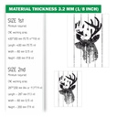 DXF, SVG files for 3D Laser Cut Large Wood Shadow Box, Multilayered Wood Sculptures, Forest, Deer, Moon, Plywood/Wood/MDF 3mm