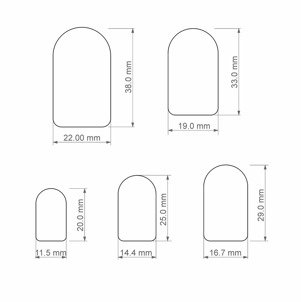 Basic Shapes Arch, 5 Sizes, Digital STL File For 3D Printing, Polymer Clay Cutter, Earrings