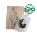 DXF, SVG files for 3D Laser Cut Large Wood Shadow Box, Multilayered Wood Sculptures, Forest, Howling Wolf, Plywood/Wood 3 mm