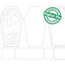 DXF, SVG files for laser 2 designs Halloween boxes & mummy, Vector project, Glowforge, Material thickness 1/8 inch (3.2 mm)