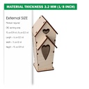 DXF, SVG files for laser Big Bundle of 6 birdhouses, Spring Easter decor, Vector projects, Glowforge, Material thickness 1/8 inch (3.2 mm)