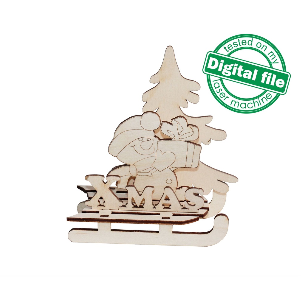 DXF, SVG files for laser Big set Napkin Holders, Table, fireplace Christmas decoration, Glowforge, Plywood or MDF 3.2 mm