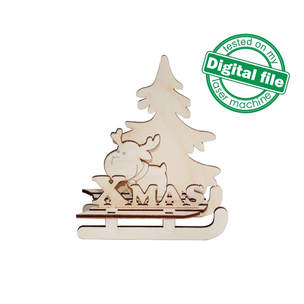 DXF, SVG files for laser Big set Napkin Holders, Table, fireplace Christmas decoration, Glowforge, Plywood or MDF 3.2 mm