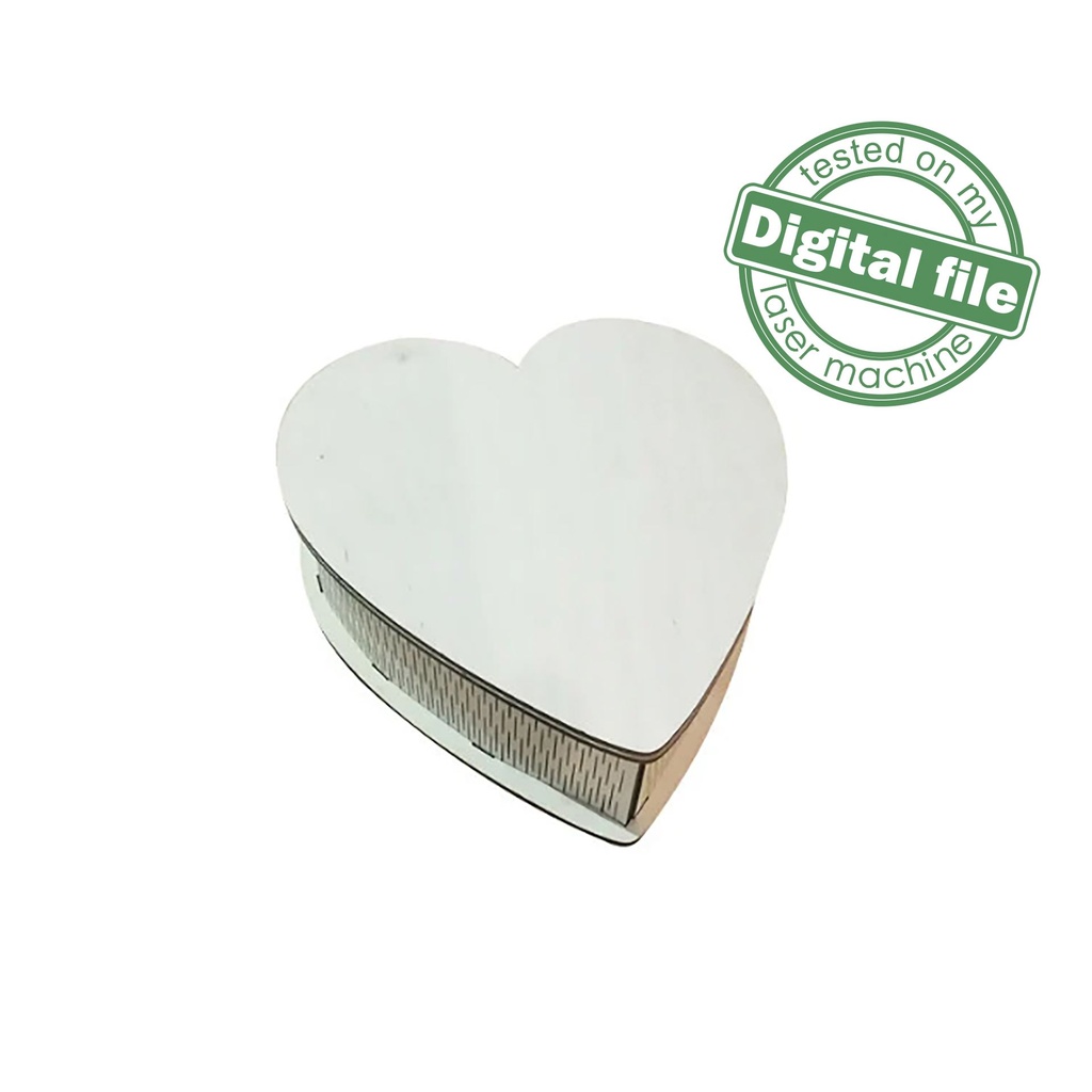 DXF, SVG files for laser Box Love, Heart, St.Valentine, Wedding Ring, Vector project, Glowforge, Material thickness 1/8 inch (3.2 mm)