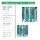 DXF, SVG files for laser Bride and Groom first dance, Shadow box, Just married, Glowforge, Material thickness 1/8 inch (3.2 mm)