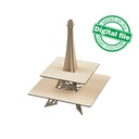 DXF, SVG files for laser Candy bar stand for cupcakes, Paris Collection, Tower Eiffel, Glowforge, Two material thickness 3.2 / 6.4 mm