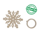 DXF, SVG files for laser Christmas Napkin ring Snowflake, Glowforge, Material thickness 1/8 inch (3.2 mm)