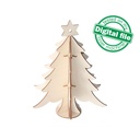 DXF, SVG files for laser Christmas decor Tree Table Figurine with star, Candy bar, Glowforge, Material thickness 3.2 mm