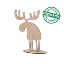 DXF, SVG files for laser Christmas decor set, Moose, Trees, Scandinavian style tea light candle holder, Material thickness 1/8 inch (3.2 mm)