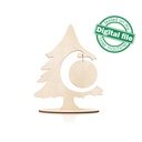 DXF, SVG files for laser Christmas decor, 3D Christmas tree, Vector project, Glowforge, Material thickness 1/8 inch (3.2 mm)