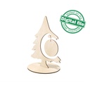 DXF, SVG files for laser Christmas decor, 3D Christmas tree, Vector project, Glowforge, Material thickness 1/8 inch (3.2 mm)