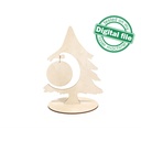 DXF, SVG files for laser Christmas decor, 3D Christmas tree, Vector project, Glowforge, Material thickness 1/8 inch (3.2 mm)