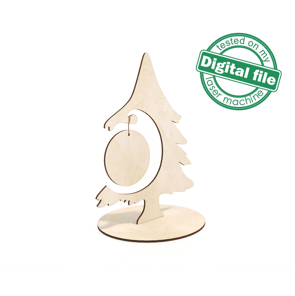 DXF, SVG files for laser Christmas decor, 3D Christmas tree, Vector project, Glowforge, Material thickness 1/8 inch (3.2 mm)