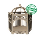 DXF, SVG files for laser Decorative french wooden bird cage, Wedding decor, Glowforge ready, Material thickness 3.2 mm (1/8 inch)