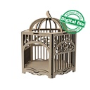 DXF, SVG files for laser Decorative french wooden bird cage, Wedding decor, Glowforge ready, Material thickness 3.2 mm (1/8 inch)