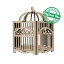 DXF, SVG files for laser Decorative french wooden bird cage, Wedding decor, Glowforge ready, Material thickness 3.2 mm (1/8 inch)