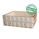 DXF, SVG files for laser Kitchen Tray, Cutlery box, Tiered cutlery drawer with openwork carving, Material thickness 3.2