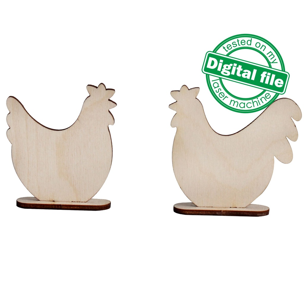 DXF, SVG files for laser Easter Rooster Candy House, House with opening roof, Vector project,Glowforge, Material thickness 1/8 inch (3.2 mm)
