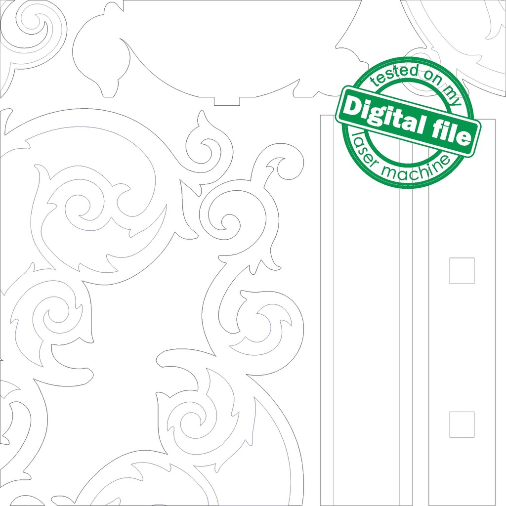 DXF, SVG files for laser Decorative Rustic Corbel, Home Decor, Vector project, Glowforge, Material thickness 1/8 inch (3.2 mm)