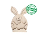 DXF, SVG files for laser Easter basket Cute Bunny, Egg Hunter, Vector project, Glowforge, Material thickness 1/8 inch (3.2 mm)