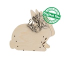 DXF, SVG files for laser Easter box Cute Bunny, 2 different designs, basket for fruit, treats, bread, Easter decor, Material 3.2mm (1/8'')