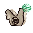 DXF, SVG files for laser Easter box Rooster, rattan basket Chicken, 2 different designs, for fruit, treats, bread, interchangeable panel