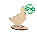 DXF, SVG files for laser Easter decoration Duck, Bunny Rabbit, Tree, 2 Different Sizes, Glowforge, Decoration idea, Material 3.2 mm (1/8'')