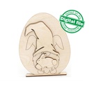 DXF, SVG files for laser Easter egg with rabbit gnome Cutout, Shape, Paint by Line,Glowforge, Mantel decoration, Individual Arm Add-Ons