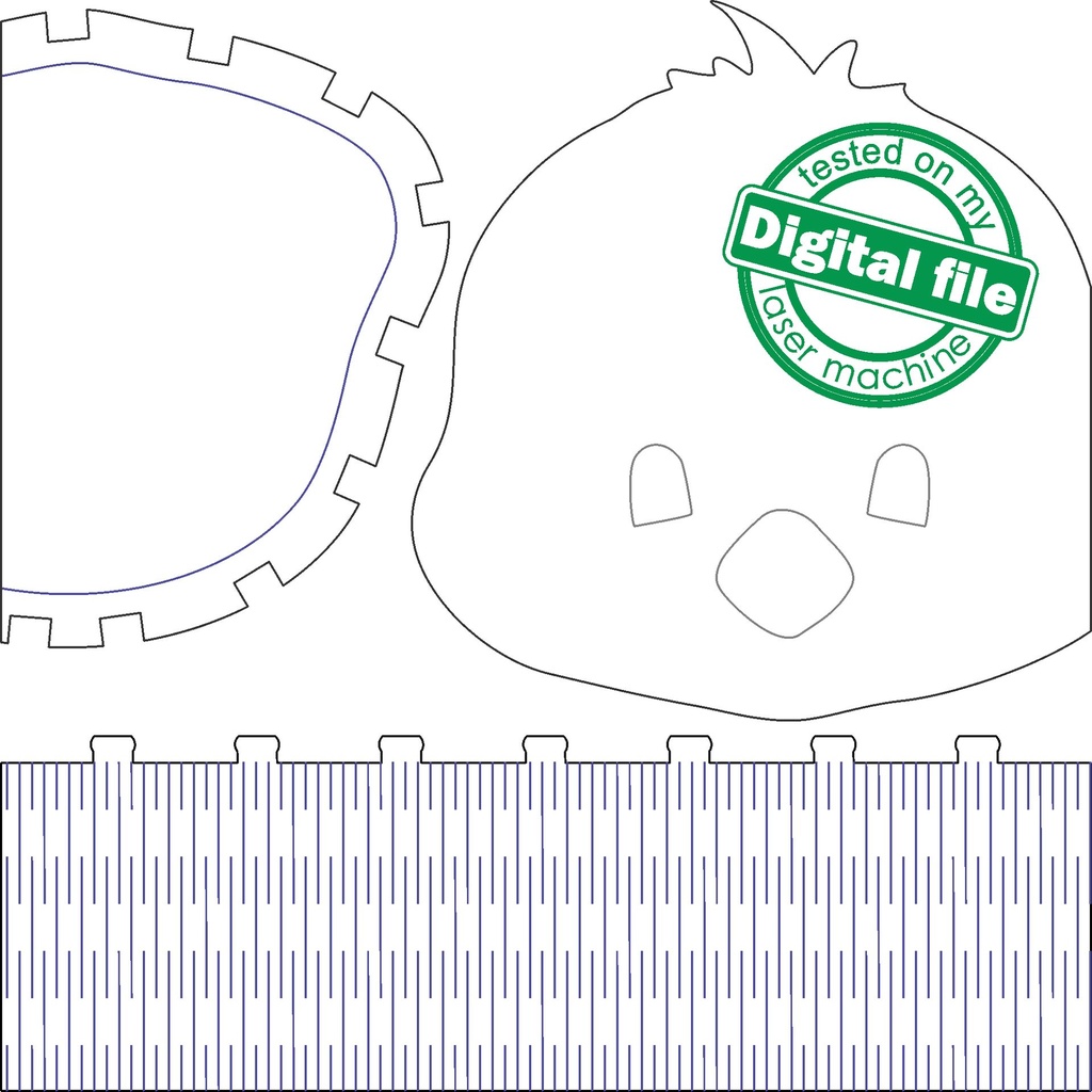 DXF, SVG files for laser Easter gift box Cute Chick, flexible plywood, tooth fairy box, Nursery Decor, Glowforge, Material 1/8'' (3.2 mm)