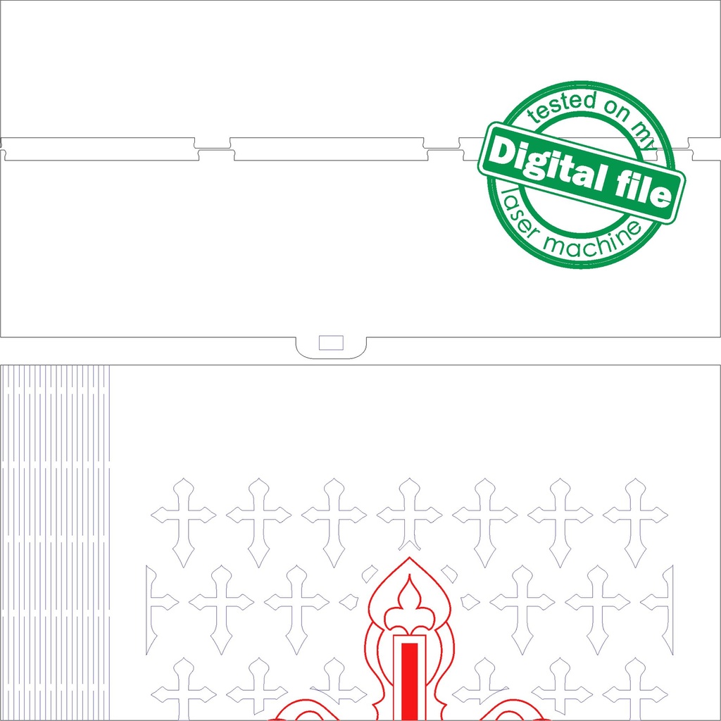 DXF, SVG files for laser Gift Book box Holy bible, flexible plywood, Glowforge, Material thickness 1/8 inch (3.2 mm)