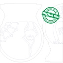 DXF, SVG files for laser Halloween Decoration idea "RIP", Cemetery, Graves, Bat, Spider, Fence, Cobweb, Material thickness 1/8 inch (3.2 mm)