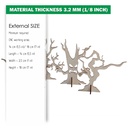 DXF, SVG files for laser Halloween Scary Trees, 4 Different Design, Vector project, Glowforge, Material thickness 1/8 inch (3.2 mm)