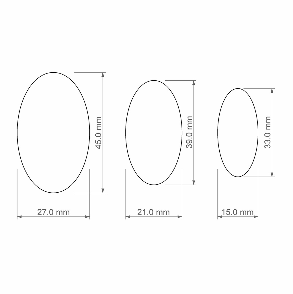 Basic Shapes Oval, 3 Sizes, Digital STL File For 3D Printing, Polymer Clay Cutter, Geometric Earrings, 3 different designs