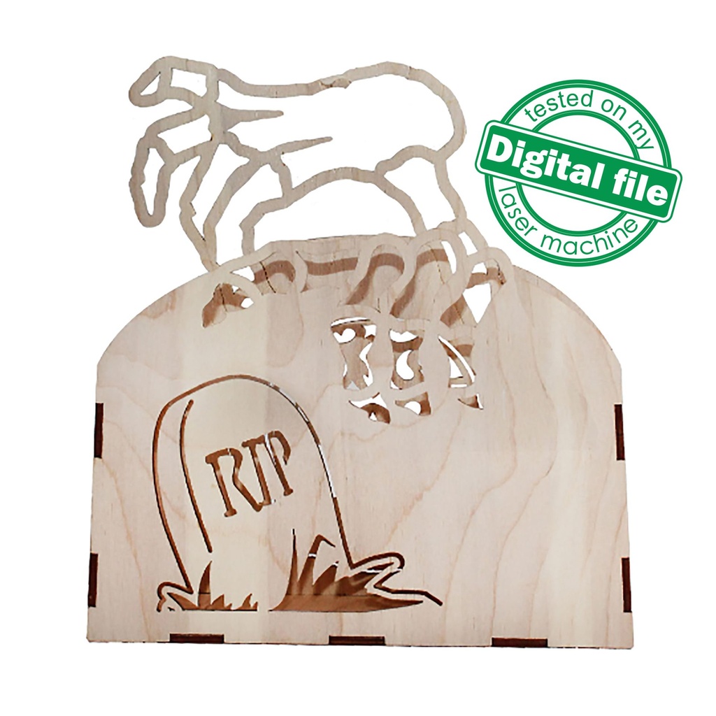 DXF, SVG files for laser Halloween Wooden handbag Skull, Vector project, Glowforge, Material thickness 1/8 inch (3.2 mm)