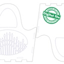 DXF, SVG files for laser Halloween Wooden handbag trick or treat, Vector project, Glowforge, Material thickness 1/8 inch (3.2 mm)