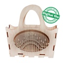 DXF, SVG files for laser Halloween Wooden handbag trick or treat, Vector project, Glowforge, Material thickness 1/8 inch (3.2 mm)