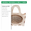 DXF, SVG files for laser Halloween Wooden handbag trick or treat, Vector project, Glowforge, Material thickness 1/8 inch (3.2 mm)