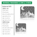 DXF, SVG files for laser Light box Christmas Village, Shadow box, Light-up Christmas, Glowforge, Material thickness 1/8 inch (3.2 mm)