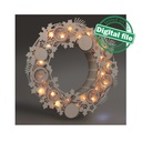 DXF, SVG files for laser Light-Up Christmas wreath, Led strip, Glowforge, Material thickness 1/8 inch (3.2 mm)