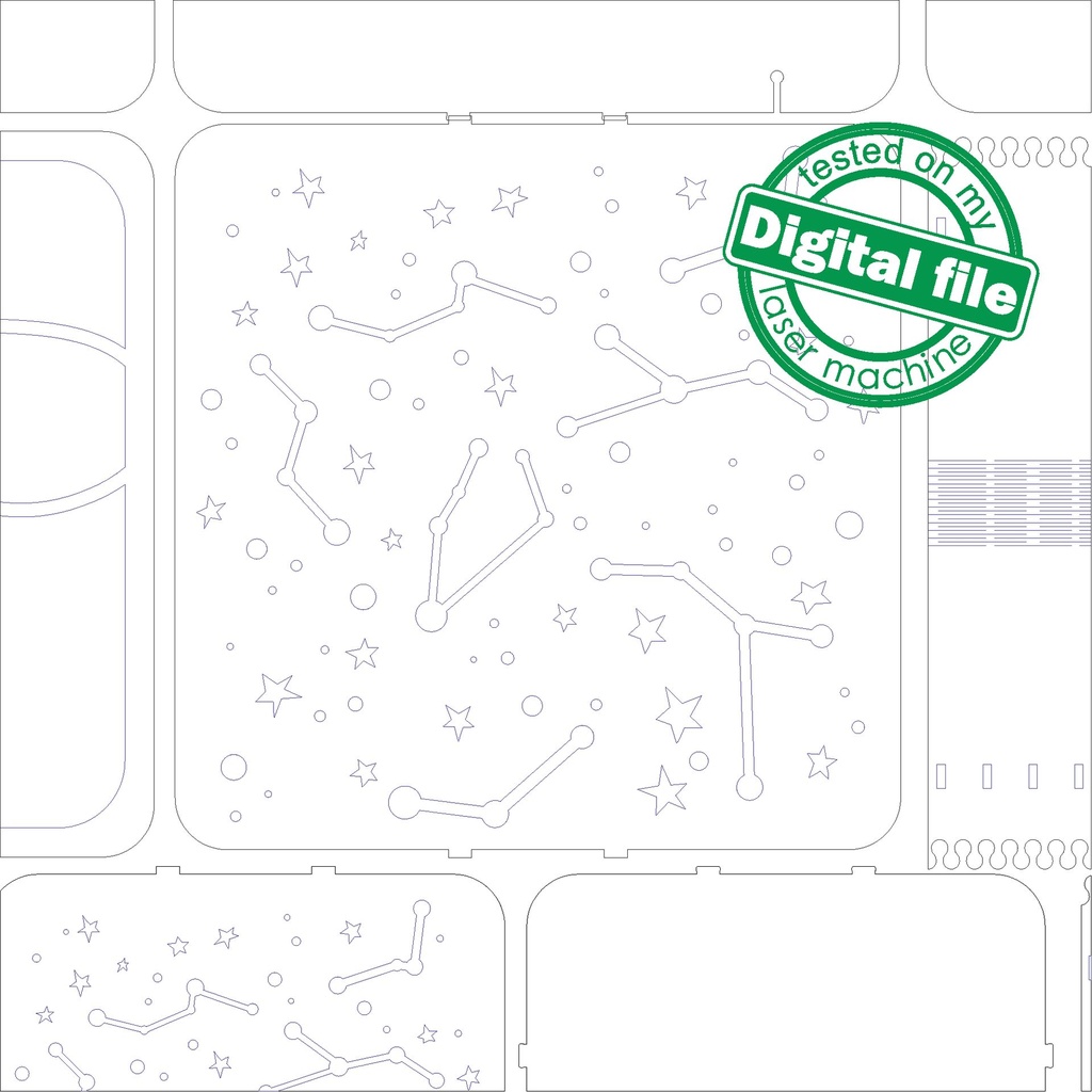 DXF, SVG files for laser Little astronaut in space, Shadow box, Nursery decor, Glowforge, Material thickness 1/8 inch (3.2 mm)