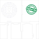 DXF, SVG files for laser Lovely Christmas, Christmas gift box, Snowflake with a heart, Glowforge, Material thickness 3.2 mm