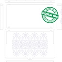 DXF, SVG files for laser Openwork carved Box with opening cover, Mother day gift, Vector project, Glowforge, Material 1/8'' (3.2 mm)