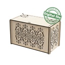 DXF, SVG files for laser Openwork carved Box with opening cover, Mother day gift, Vector project, Glowforge, Material 1/8'' (3.2 mm)