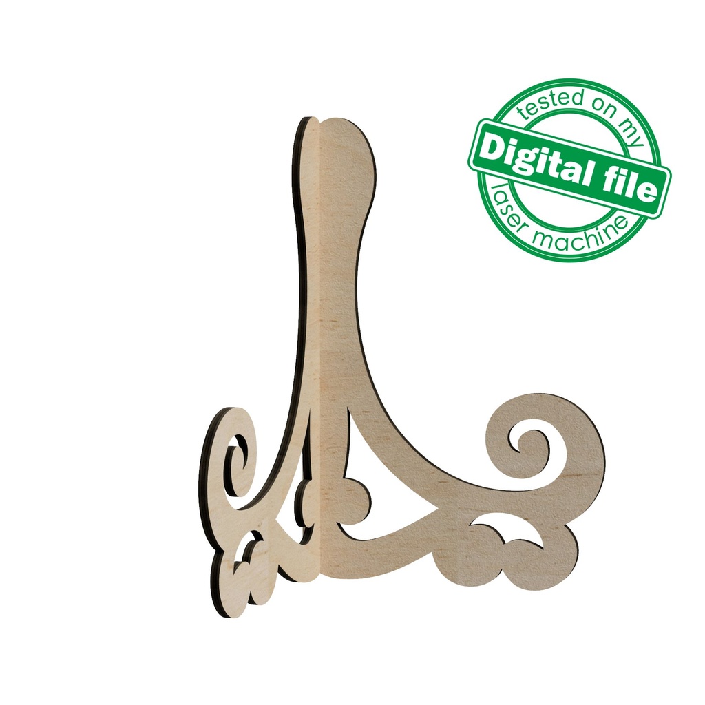 DIGITAL LASER FILE - Picture stands / Plate stand SVG/DXF
